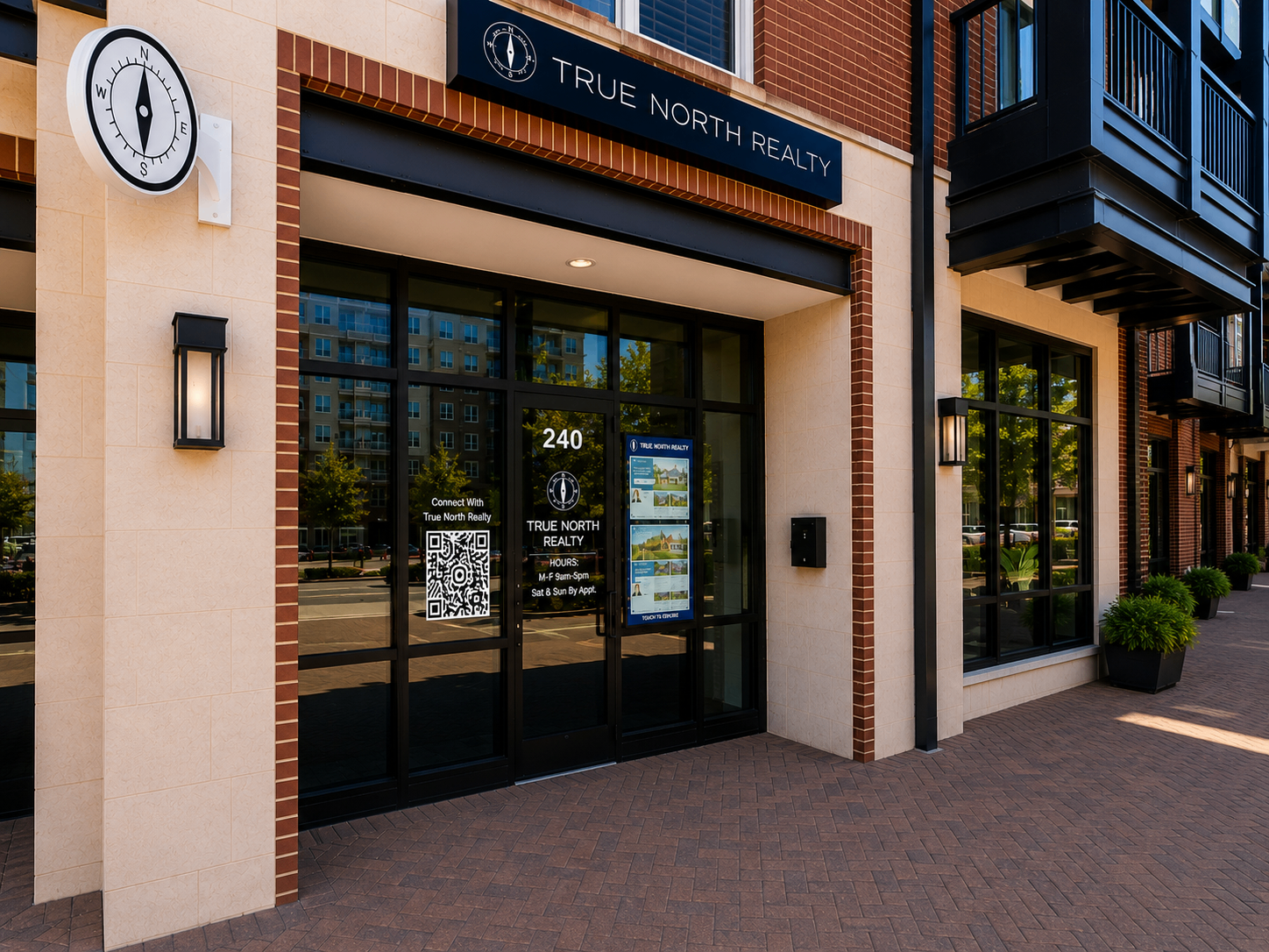 True North Realty storefront entrance in Downtown Hickory